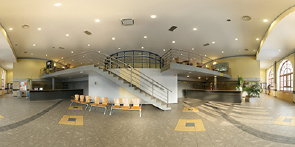 Centrum Konferencyjno-Widowiskowe, budynek E, widok na hol